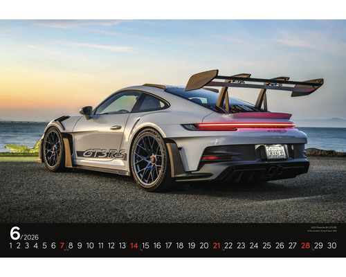Porsche 911 GT3 RS na stránce kalendáře