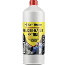 Den Braven plastifikátor do betonu v bílé lahvi s červeným uzávěrem