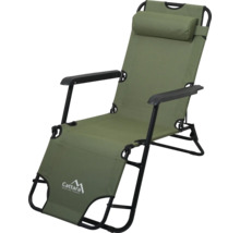 Zahradní lehátko s polštářem a nastavitelným opěradlem