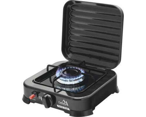 Plynový cestovní vařič Cattara Traveler s jedním hořákem Přenosný plynový vařič s funkcí grilu