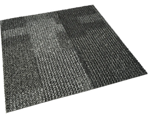 Čtvercová šedá kobercová dlaždice s melírovanou texturou