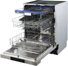 Otevřená myčka s několika policemi