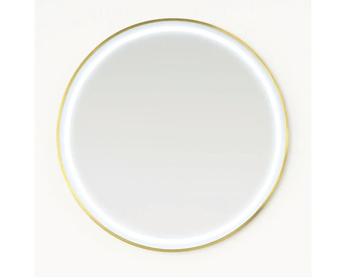 Kulaté zrcadlo s osvětlením v rámu Cordia Round Line Deluxe s ochranou proti zamlžení 60 x 60 cm IP 44 Kulaté zrcadlo s osvětlením