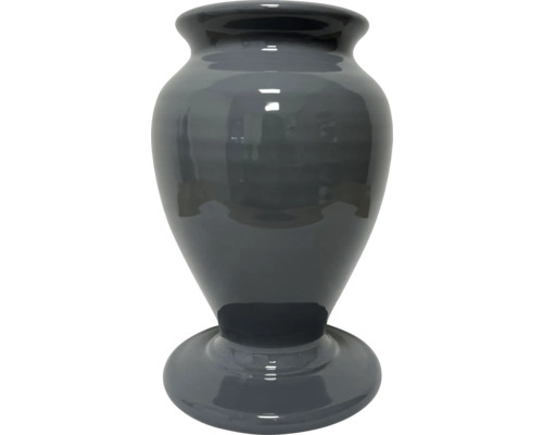 Šedá keramická váza na květiny