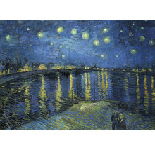 Malba noční říční krajiny s hvězdami