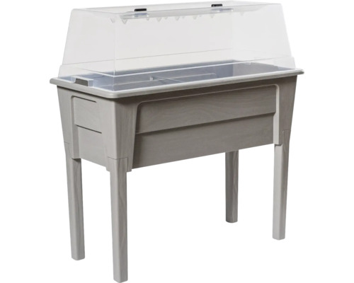 Zvýšený záhon s průhledným krytem pro zahradu