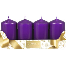 Čtyři svíčky ve tvaru sloupku v ozdobném balení