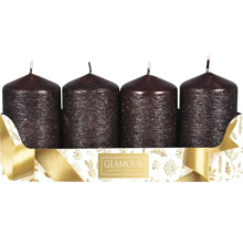 Čtyři svíčky v balení, třpytivé