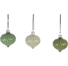 Tři ozdobné vánoční koule se závěsem