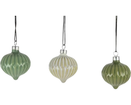 Tři ozdobné vánoční koule se závěsem