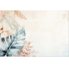 Ilustrace s tropickými listy a květy