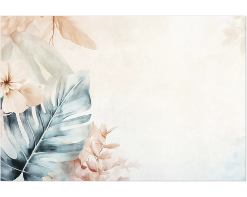 Ilustrace s tropickými listy a květy