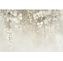 Tapeta s květinovým vzorem a větvemi