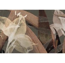 Abstraktní květinový vzor s okvětními lístky a listy