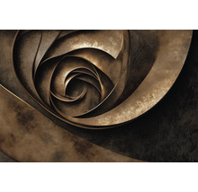 Abstraktní zobrazení spirálovitých kovových pásů