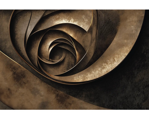 Abstraktní zobrazení spirálovitých kovových pásů