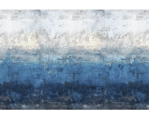 Tapeta s abstraktním designem v modré a bílé barvě