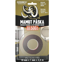Debbex Mamut páska oboustranná a extra silná, 19 mm x 1 mm x 2,5 m