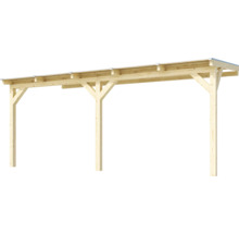 Dřevěný carport s plochou střechou