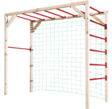 Herní věž s lezeckou stěnou a žebřinami z dřeva