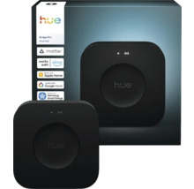 Hue Bridge Pro Smart Hub se symbolem Matter a kompatibilitou s Alexa, Apple Home, Google Home a Samsung SmartThings