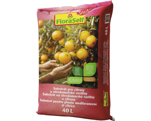 FloraSelf Substrát pro citrusy a středomořské rostliny, 40 litrů
