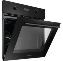 Vestavná trouba s otevřenými dvířky