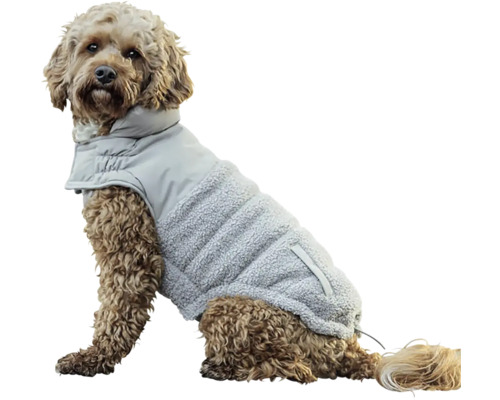 Kabát TRIXIE Ajou M 45 cm šedý Pes s oblečením pro psy