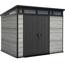 Zahradní skříň s dvoukřídlými dveřmi a oknem