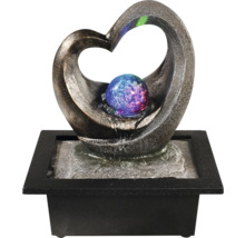 Dekorativní pokojová fontána s tvarem srdce a osvětlenou koulí