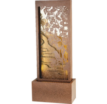 Dekorativní pokojová fontána s květinovým motivem a vodopádem