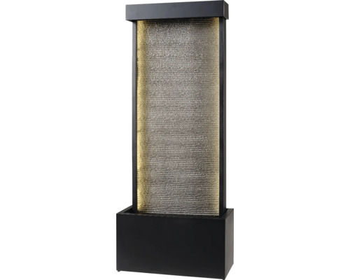 Zahradní fontána designová ocelová s LED 23 x 48 x 117 cm Dekorativní pokojová fontána s osvětlením a vodopádovým vzhledem