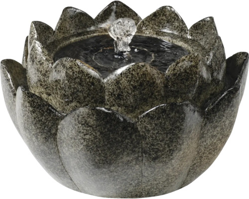 Zahradní fontána květ polyresin Ø 23 x 18,5 cm Dekorativní pokojová fontána ve tvaru lotosového květu