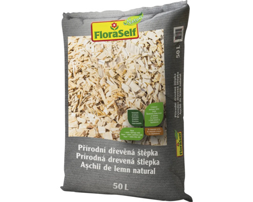Balení přírodní dřevěné štěpky FloraSelf, 50 litrů