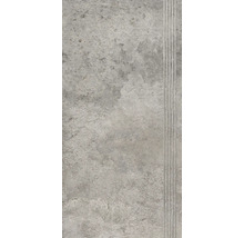 Šedá dlaždice s rýhovaným okrajem