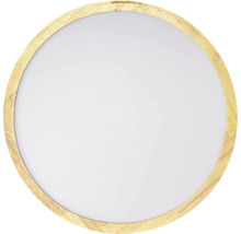 Kulaté stropní svítidlo s dřevěným rámem