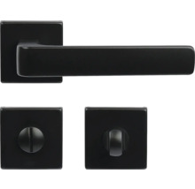 Černá WC souprava s hranatou rozetou