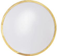 Kulaté stropní svítidlo s dřevěným rámem