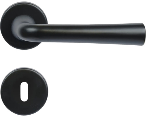 Ekonomické ocelové kování RK.LOPAR.BB.CE na kulatých rozetách s vratnou pružinou klik Sada dveřního kování s klikou a rozetou