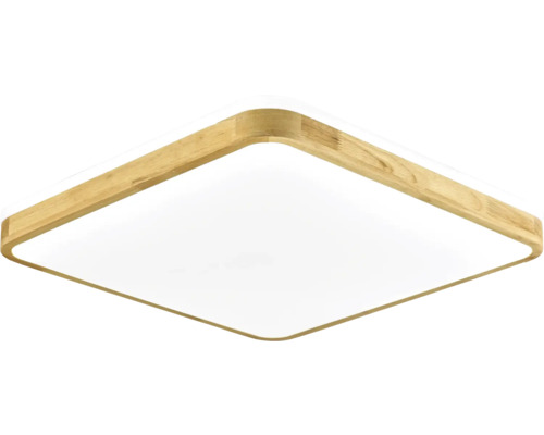 Čtvercové stropní svítidlo s dřevěným rámem