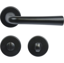 Sada kliky ke dveřím s otočným knoflíkem pro koupelny a toalety