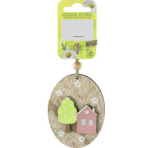 Závěsná dekorace se stromem a domem do interiéru