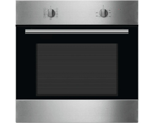 Vestavná trouba z nerezové oceli se skleněnými dvířky a otočnými knoflíky