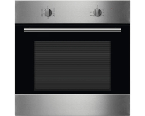 Vestavná trouba z nerezové oceli s regulátorem teploty a přepínačem funkcí