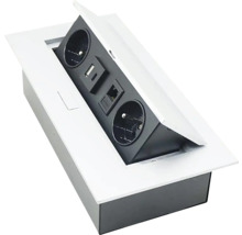 Zapuštěná zásuvková lišta s USB a síťovým připojením