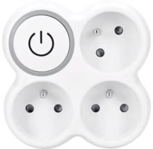 Rozbočovací zásuvka se čtyřmi zásuvkami a vypínačem