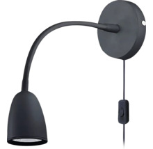 Nástěnné svítidlo s flexibilním ramenem a spínačem