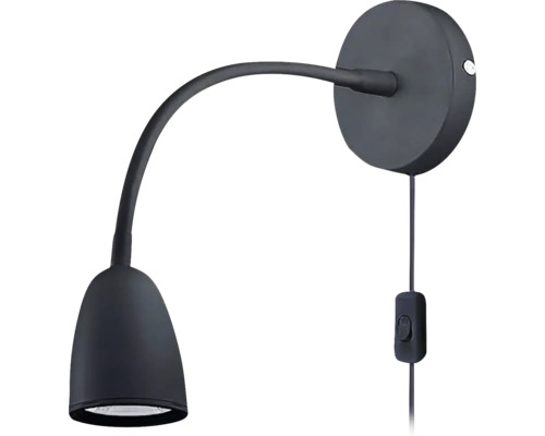 LED nástěnné osvětlení Solight WO54-B 4 W 280 lm 3000 K černá Nástěnné svítidlo s flexibilním ramenem a spínačem