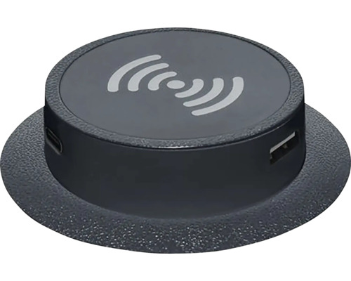 Vestavná bezdrátová nabíječka 15W+USB A+C výsuvná Bezdrátová nabíjecí stanice s USB portem