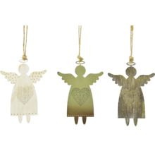 Tři andělské přívěsky se vzorem srdce